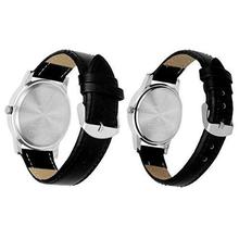 Timewear Analogue Black Dial Men's & Women's Couple Watch -