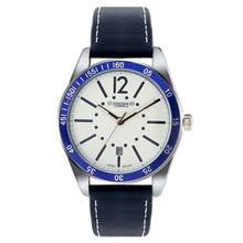 Julius JAH-080A Navy Blue Leather Strap Analog Watch For Men