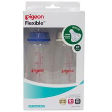 Pigeon Peristaltic Nursing Bottle Twin Pack KPP - 240ml - Pink & White - Nipple L