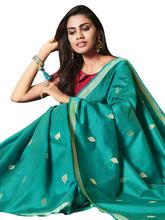 Stylee Lifestyle Green Chanderi Silk Jacquard Saree - 2308
