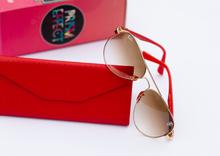 Golden Metal Frame with Light Brown lens Sunglasses