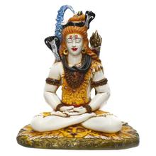 Multicolored Decorative Lord Shiva Meditating Statue