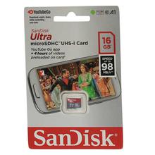 SanDisk 16GB Capacity Ultra Micro SDHC UHS-I/Class 10 Card