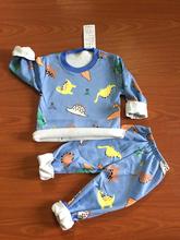 Baby Pajamas Set Children Winter Thick  Sleepwear Long Sleeve Kids Cartoon Nightwear Boys Clothes Clothing