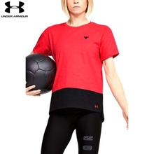Under Armour Red Project Rock Charged Cotton Short Sleeve T-shirt For Women 1355716-608