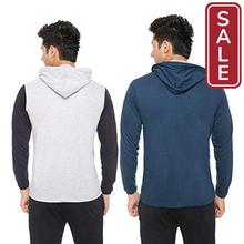 Sale - DFH Men Hooded T-Shirt (Pack of 2)