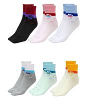 Happy Feet Pack of 6 Pairs of 100% cotton Printed Socks for Ladies (2009)