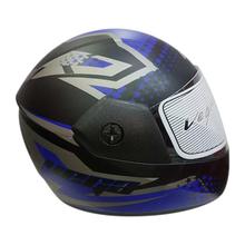 VEGA Cliff Matt Black/Blue Single Visor Helmet