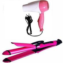 Nova Professional Straightener And Curler With Dryer (Combo)