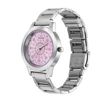 Sonata Floral Folk Art Analog Pink Dial Women's Watch-87019SM04