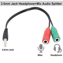 3.5mm Stereo Audio Jack Splitter Cable Adapter For Mobiles,Laptop,PC