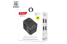 KAKU 2 PCS In One EU/UK US 3A Multi Transfer Travel Wall Adapter Charger Plug For All Phones