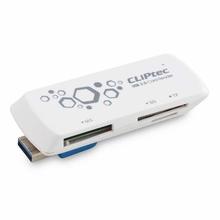 CLIPtec RZR-363 USB 3.0 All In 1 Card Reader - White