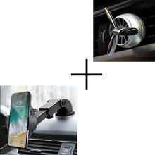 Combo of Luxury Car Phone Holder and Car Air Fresheners Vent Clip