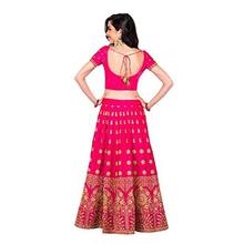 Suppar Sleave Women's Embroidered Taffeta Satin Lehenga