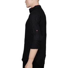 Black Cotton Kurta Shirt For Men