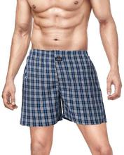 Dixcy Scott Blue/Grey Checkered UNO Relaxz Cotton Boxer For Men