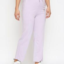 Women Purple Solid Track Pants(BHWKJ21005)