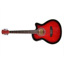 Red Black Acoustic Guitar 40 Inch With 4 Band Equalizer With Cover