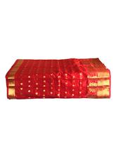 Weaving Work Fancy Function Wear Traditional Red Saree In Banarasi Silk