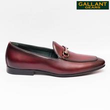 Gallant Gears Wine Red Slip on Formal Leather Shoes For Men - (MJDP30-11)