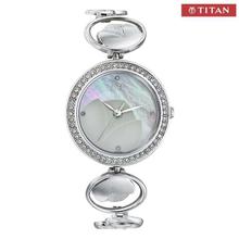 Titan 2539SM01 Raga Mother Of Pearl Dial Analog Watch For Women- Silver