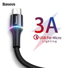 Baseus LED Lighting Micro USB Cable 3A Fast Charging Charger