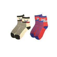 Combo Of 2 Pair Printed Socks For Kids -Beige/Red