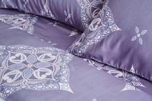 Lotus Soho Fitted Bedsheet - Purple Print