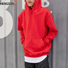 O-Neck colorful Pullover Fashion Hoodies For Men - Red