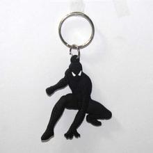 Black Spiderman Rubber Keychain