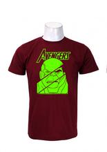 Wosa - Avenger Facecut Maroon Printed T-shirt For Men