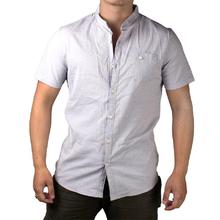 White Half Button Plain Shirt for Men