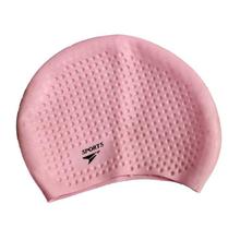 Pink Dotted Design Sports Swimming Cap (Unisex)