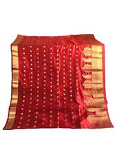 Weaving Work Fancy Function Wear Traditional Red Saree In Banarasi Silk