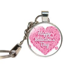 Valentine Day Keychain Glass Cabochon Girlfriend Gifts