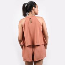 Sleeveless Peach Short Jumpsuit for Women