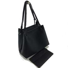 2 in 1 black shoulder bag for women