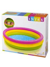 Intex Sunset Glow 45" x 10" Soft Inflatable Colorful Kiddie 3+ Swimming Pool With free Pump - Pool For Kids |