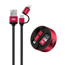 Earldom Retractable Lightning And Micro Usb Cable