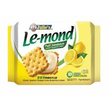 Julie's Le-mond Puff Sandwich Lemon Flavoured Cream Biscuits (170gm) - GEN1