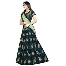 ethnicset Women's Embroidered Silk Semi Stitched Lehenga