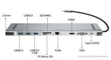 Genuine Baseus Enjoyment Series USB-C To USB3.0 Hub,SD MicroSD,RJ45,HDMI,VGA,Type-C 10-in-1 Expansion Interface Hub Adapter