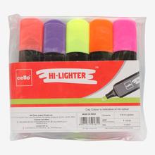 Multicolor Cello Hi-Lighter Pack Of 5 Pcs