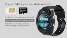 V8 Bluetooth Smartwatch With Sim & TF Card Support Mobile Phone Wrist Watch Phone, Blue