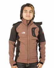 Men's Coffee Brown Black Windproof Jacket