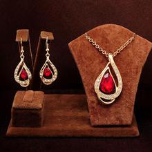 Unique Design Double Layer Water Drop Jewelry Sets for Women