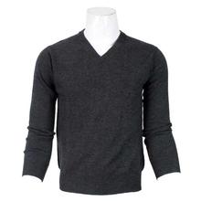 Dark Grey V-Neck Sweater For Men