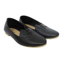 Black Solid Slip On Shoes For Women