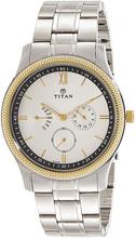 Titan Classique Retrogrades 1768BM01 White Dial Analog Watch For Men - Silver